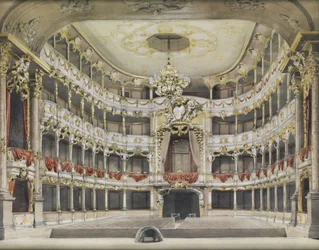 Intérieur du théâtre de la Résidence à Munich (Théâtre Cuvilliés)